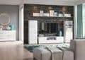 Santino White High Gloss TV Cabinet S9 - Modern Entertainment Unit with Storage - UK Luxury Furniture